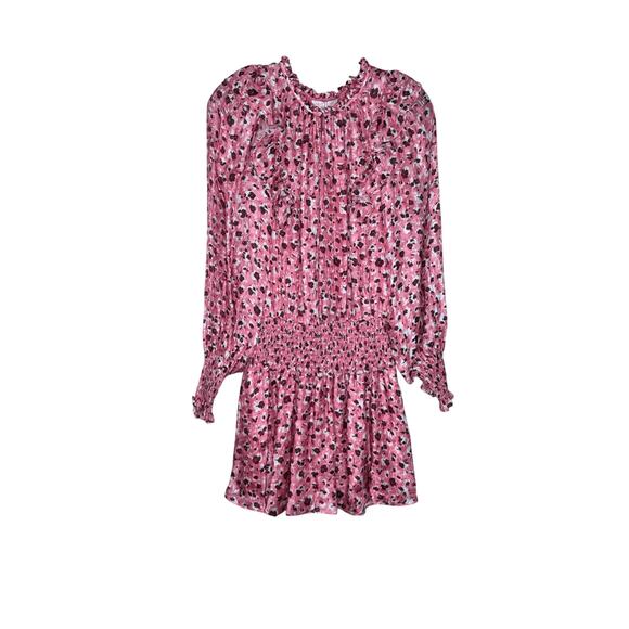 Ramy Brook NWT Penelope Silk Blend Ruffle Dress in Pink Size S - Picture 3 of 12